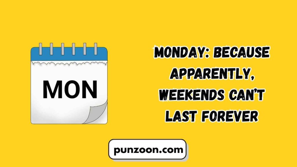 Funny Monday Puns Captions