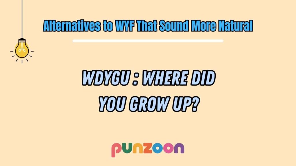 Alternatives to WYF That Sound More Natural